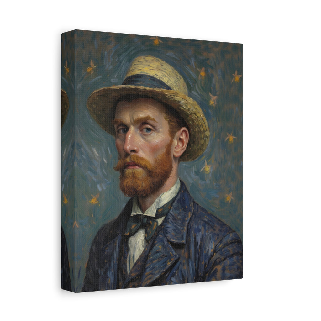 Van Gogh Style Self-Portrait Canvas Print - Matte Stretched Wall Art