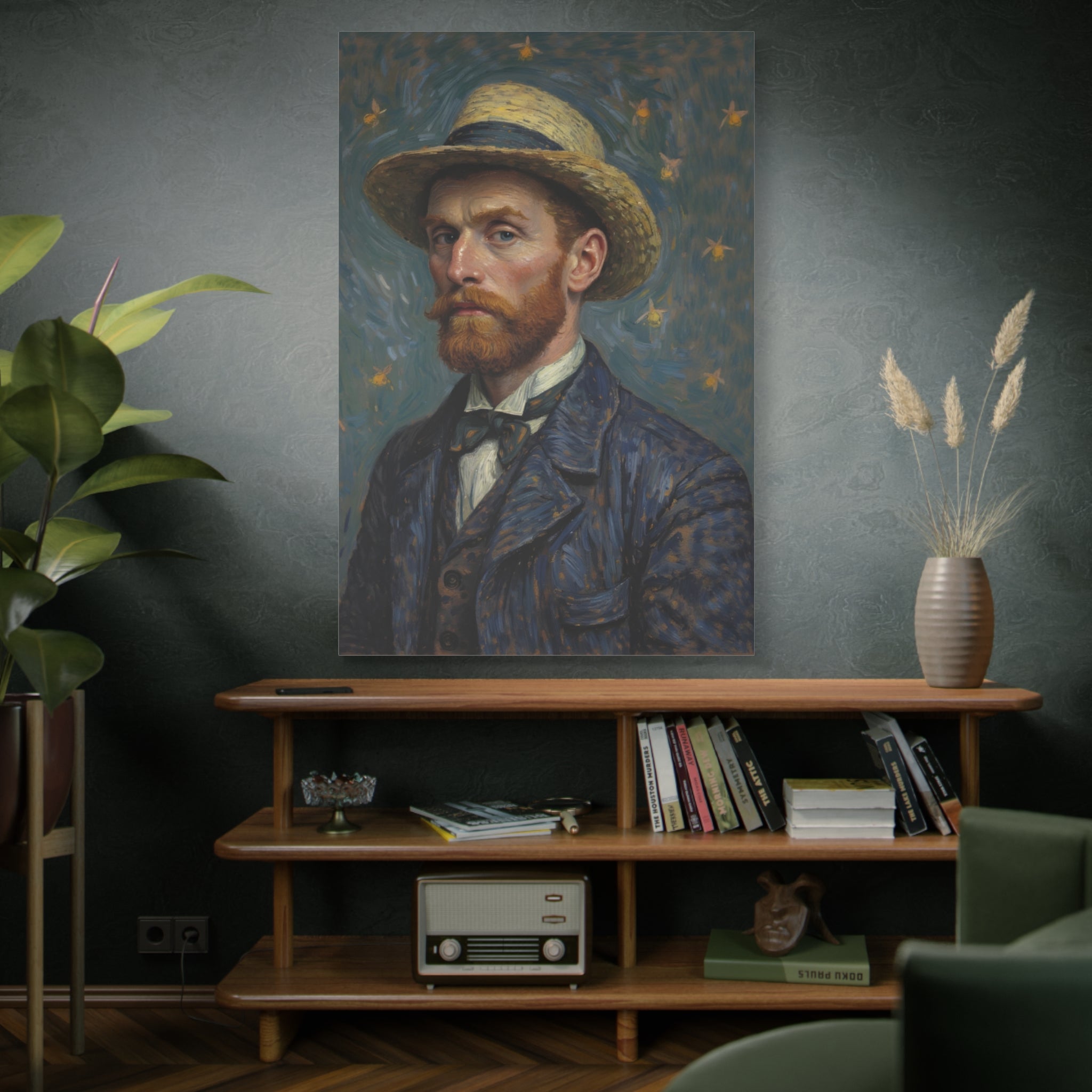 Van Gogh Style Self-Portrait Canvas Print - Matte Stretched Wall Art