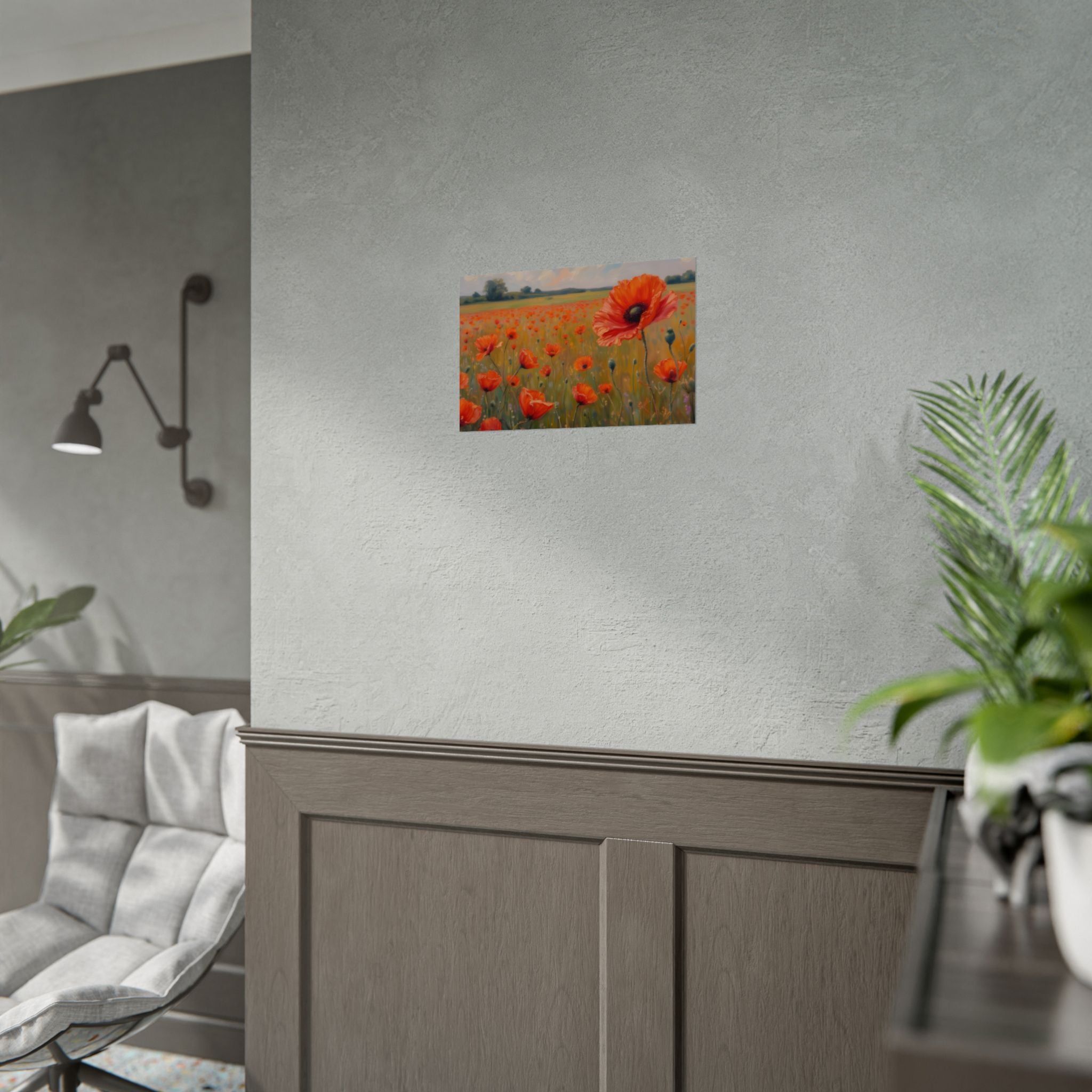 Poppy Field Art Poster - Rolled Floral Wall Print for Home & Office