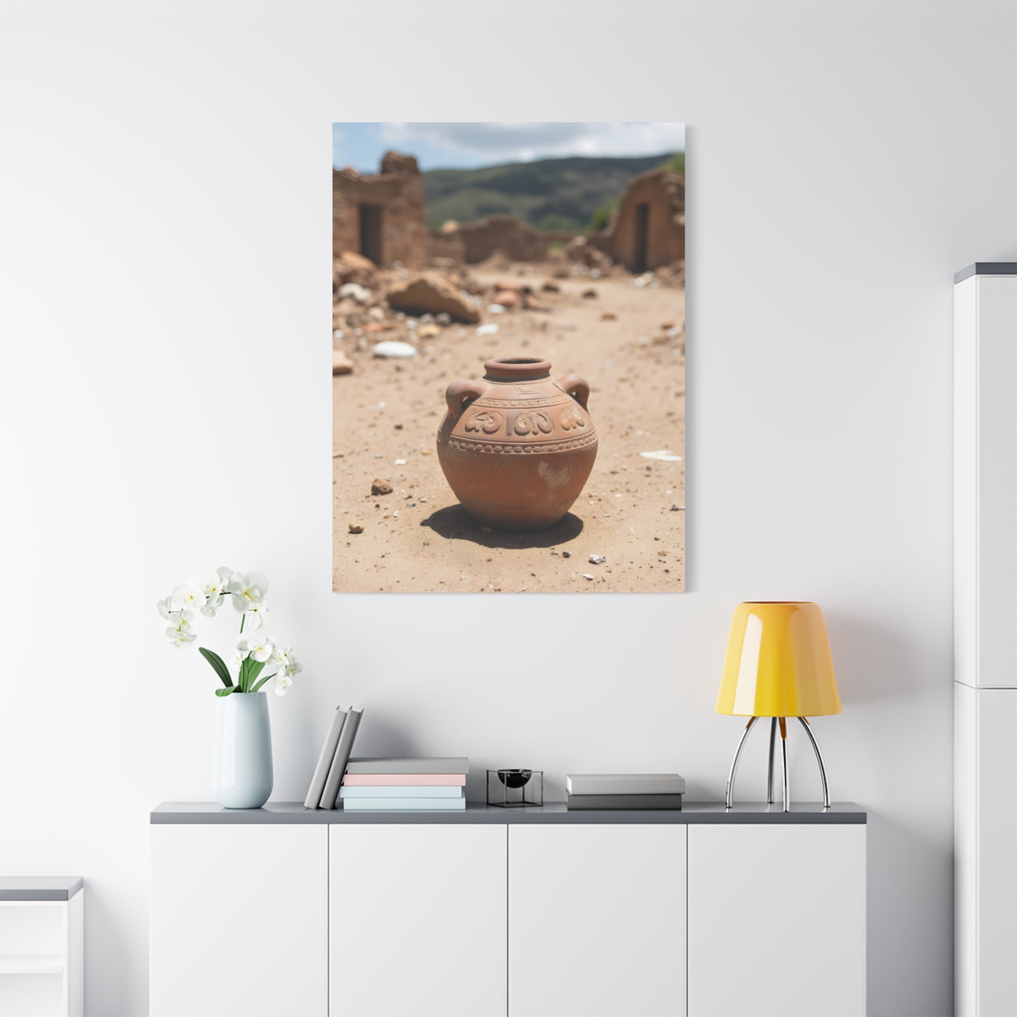 Rustic Terracotta Pot Photo Canvas