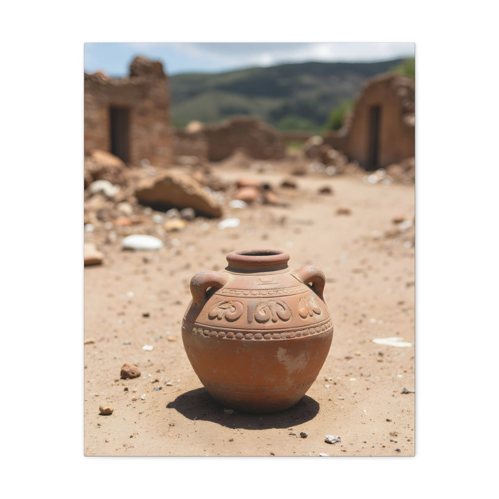 Rustic Terracotta Pot Photo Canvas