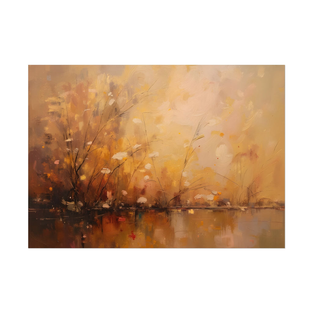 Abstraktes Wandbild „Goldene Wiese“ – Poster 