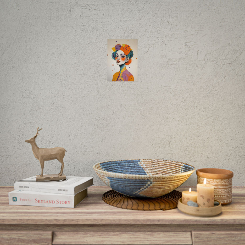 Rolled Poster — Colorful Abstract Portrait Art Print