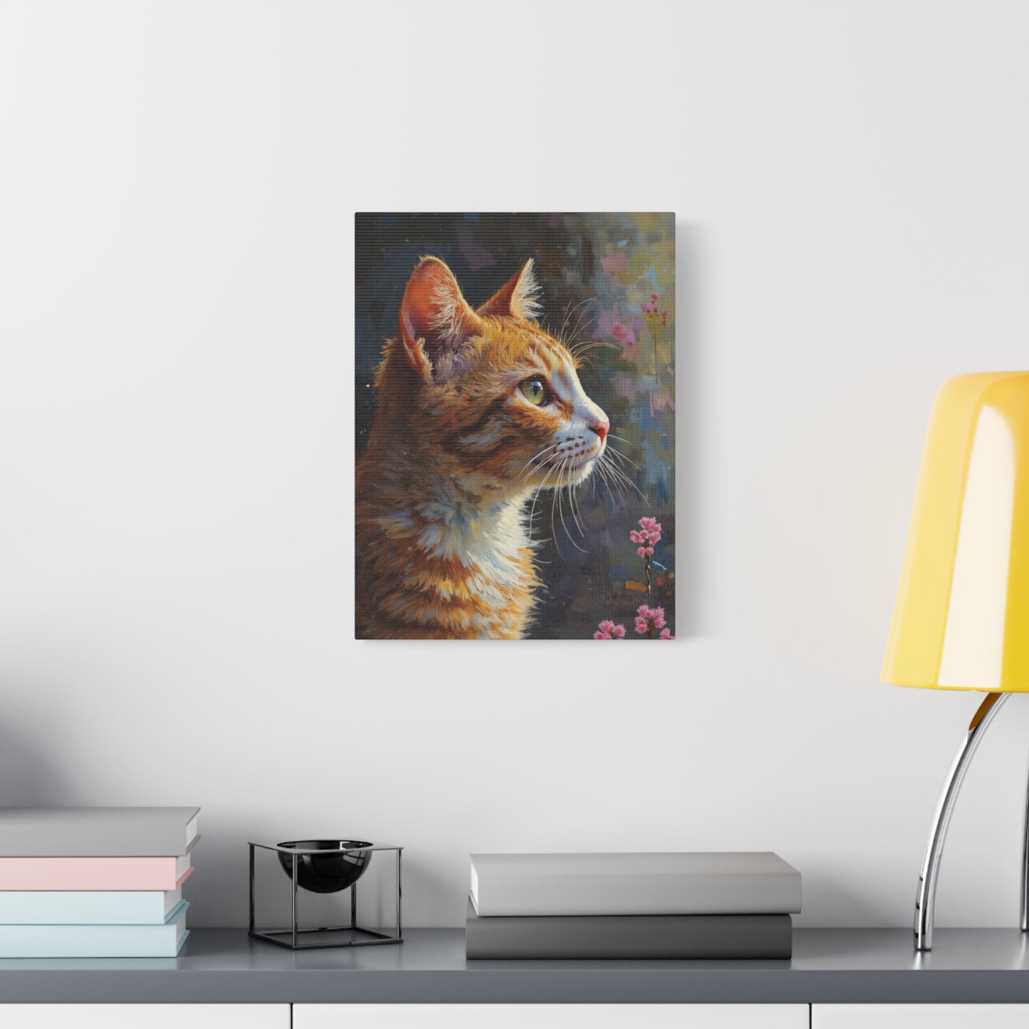 Orange Tabby Cat Portrait Canvas - Stretched Matte Wall Art