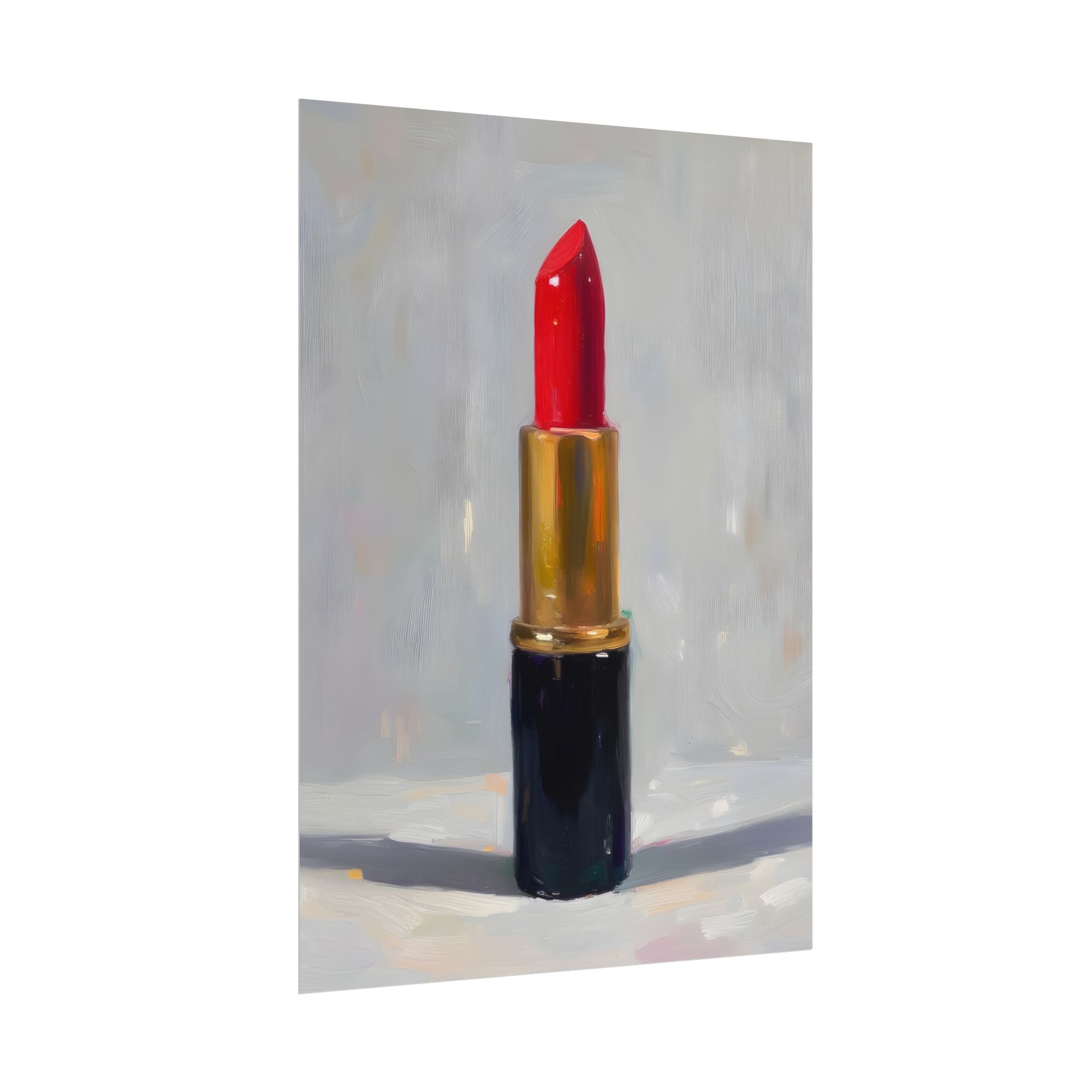 Lipstick Art Poster — Red Lipstick Still Life Rolled Poster