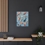 Koi Pond Canvas Art - Stretched Matte Fish Wall Decor