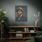 Van Gogh Style Self-Portrait Canvas Print - Matte Stretched Wall Art
