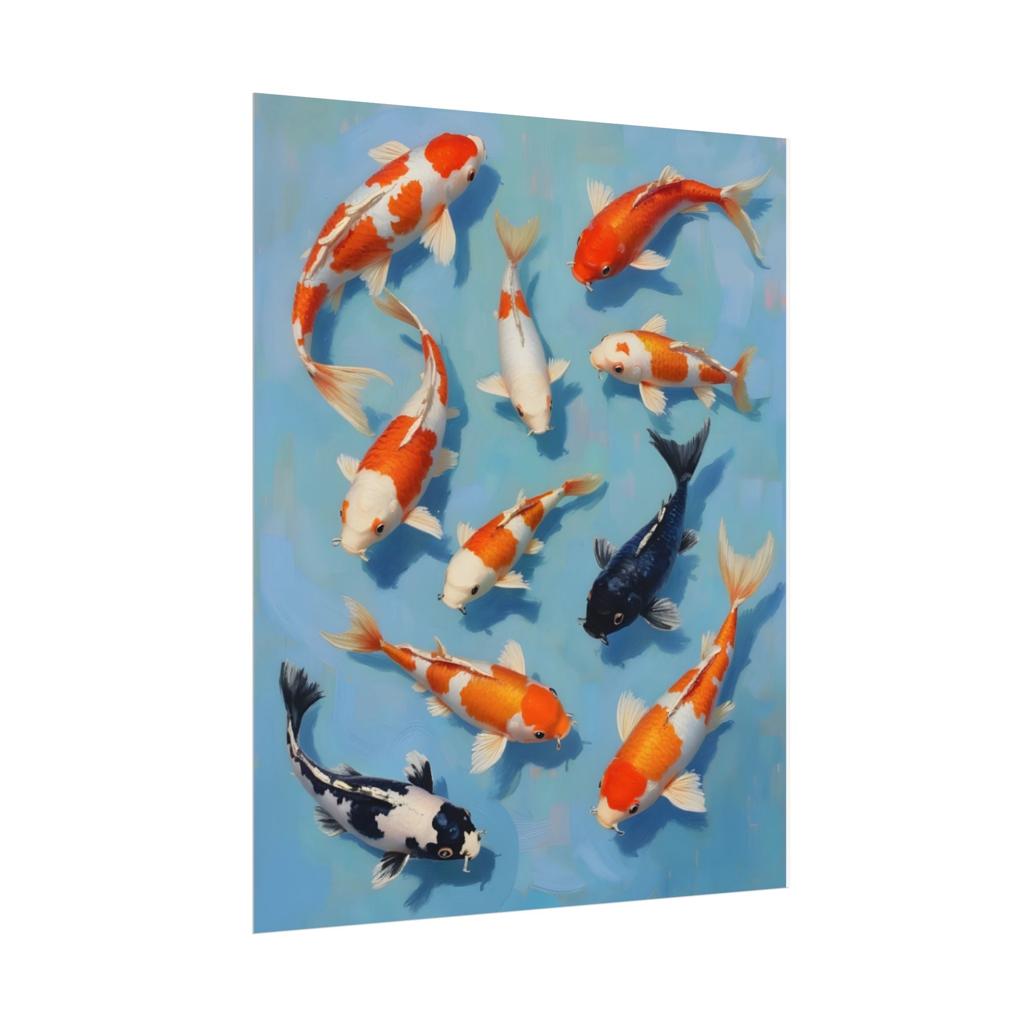Koi Pond Art Poster - Rolled Decorative Fish Print