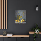 Limoncello with lemons Still Life Matte Canvas Wall Art