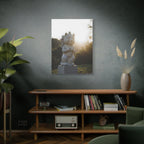 Sunlit Lucky Cat Wall Art - Stretched Canvas