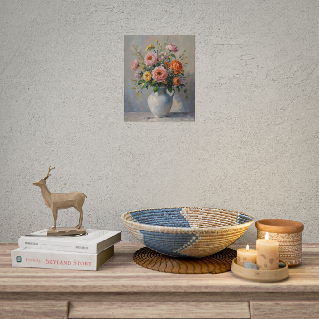 Wandbild „Bunte Rosen im Krug“ – Poster 