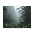 Misty Forest Path  Stretched Wall Art - Canvas Print