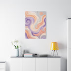 Abstract Swirl Matte Canvas Wall Art - Pastel Waves Stretched Print
