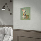 Green Bunny Rolled Poster — Cool Bunny with Camera Art Print