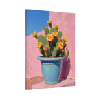 Cactus Roze Muurdecoratie - Gespannen Canvas 