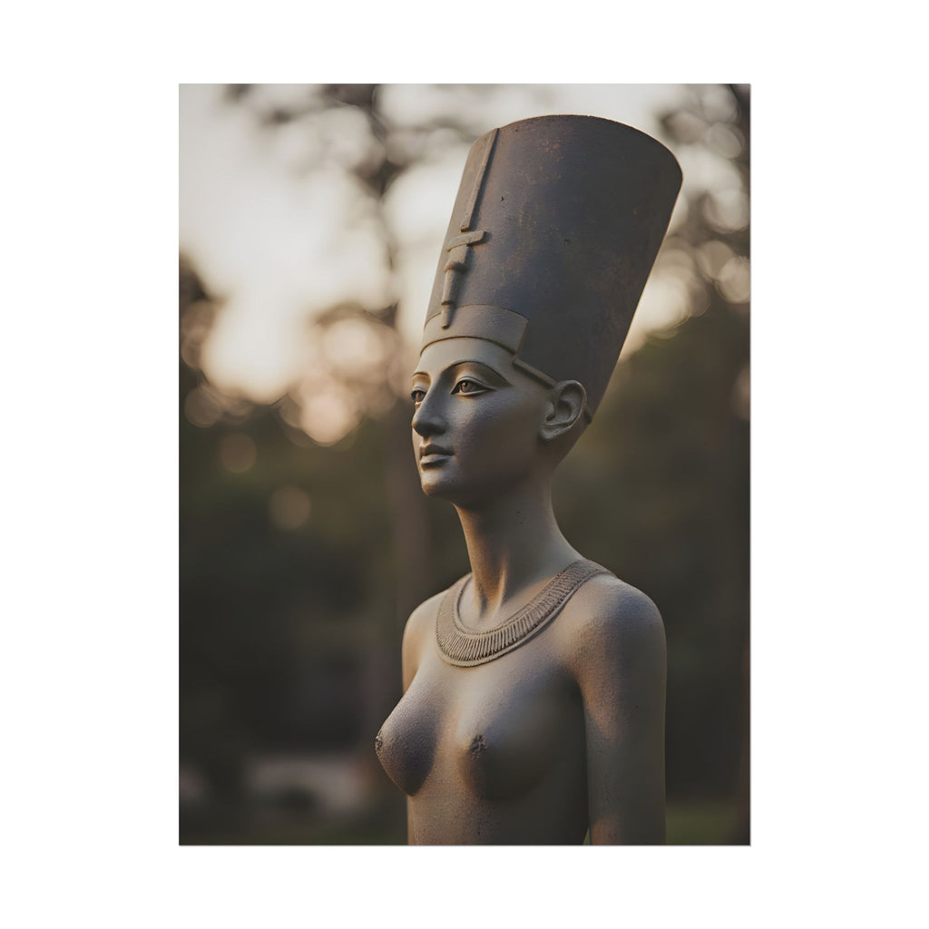Nefertiti Bronze Statue Wall Art - Egyptian Sculpture Photography - Queen of Egypt - Poster