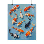 Koi Pond Art Poster - Rolled Decorative Fish Print