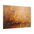 Abstracte muurdecoratie met gouden weidemotief - Poster 