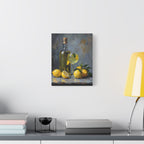 Limoncello with lemons Still Life Matte Canvas Wall Art