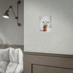 Muurdecoratie met alpengras in pot – Poster 