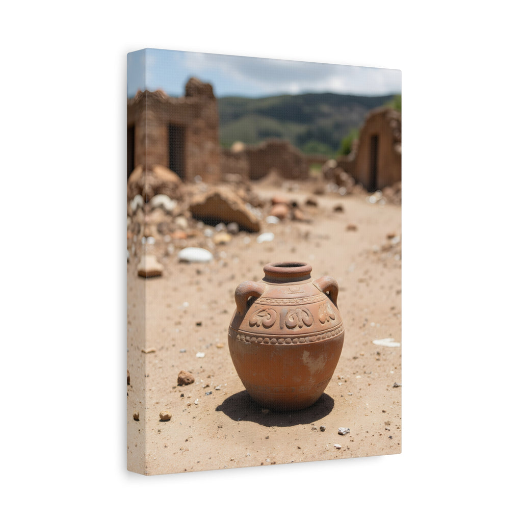 Rustic Terracotta Pot Photo Canvas