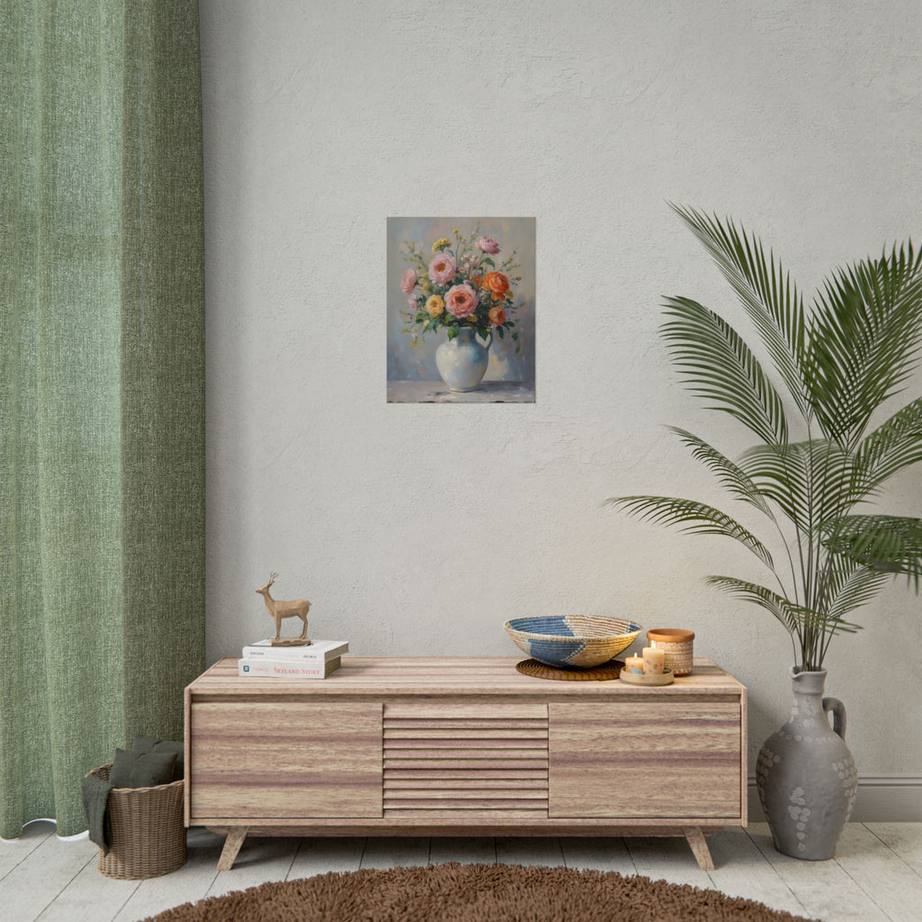 Wandbild „Bunte Rosen im Krug“ – Poster 