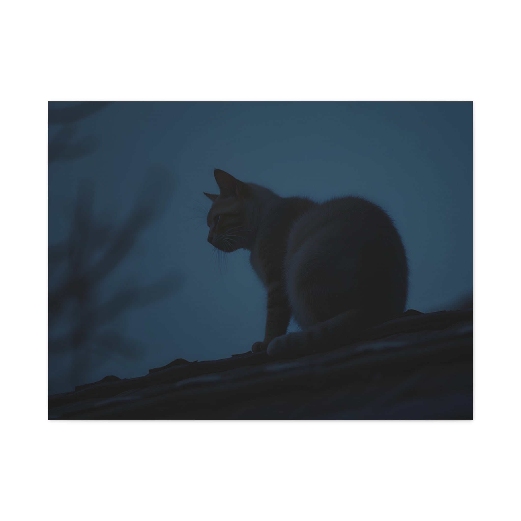 Nightwatch Cat Wall Art - Stretched canvas