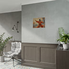 Martial Artist Art Poster - Warrior in Orange Traditional Kung Fu Wall Art