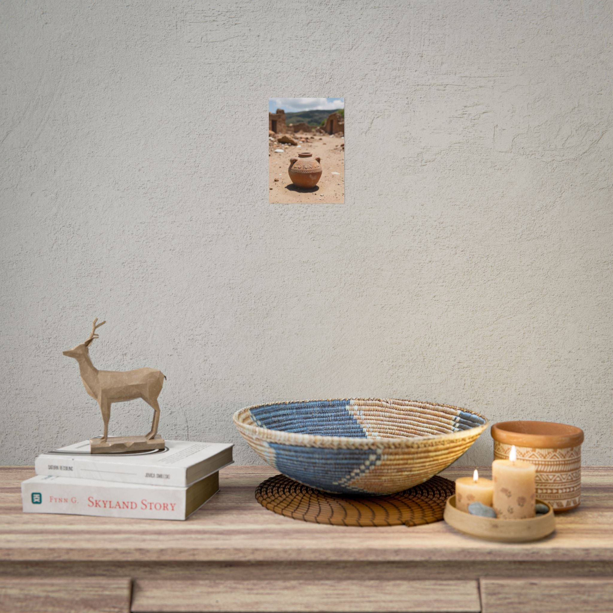 Rustic Terracotta  Clay Pot Desert Poster - Rolled Photo Print