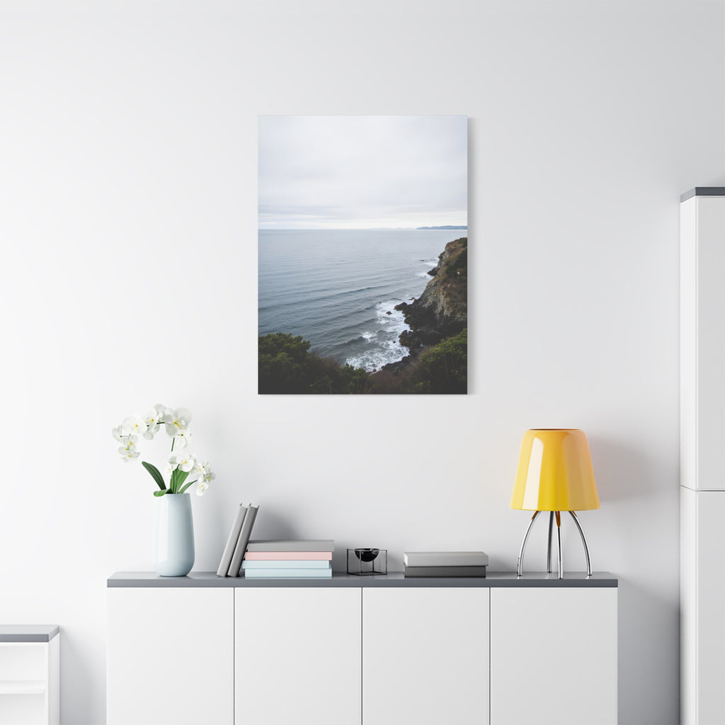 Muurdecoratie 'Zonsopgang boven de oceaan' op gespannen canvas. 