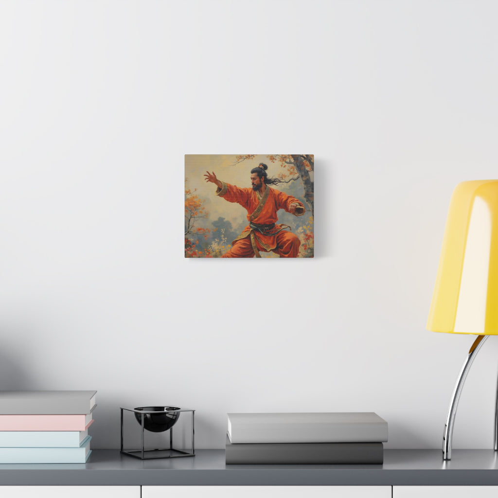 Martial Artist Canvas Print - Autumn Warrior Kung Fu Wall Art
