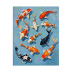 Koi Pond Art Poster - Rolled Decorative Fish Print