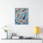 Koi Pond Canvas Art - Stretched Matte Fish Wall Decor