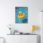 Rubber Duck Painting Canvas — Bright Yellow Nursery Wall Art