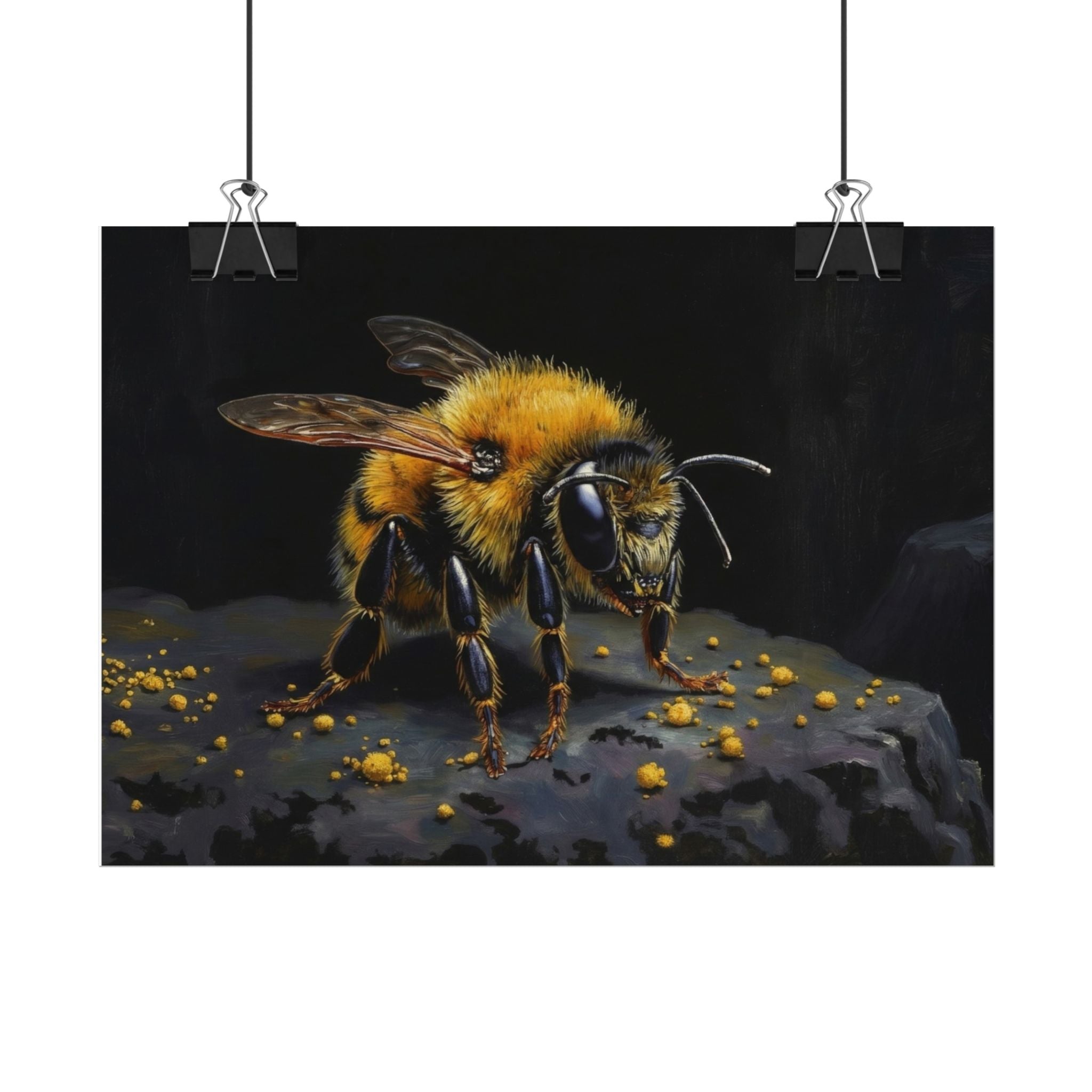 Bumblebee Close-Up Poster — Realistic Insect Wall Art (Rolled Poster)