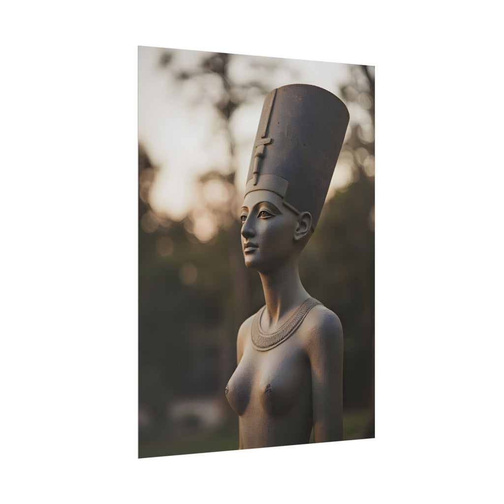 Nefertiti Bronze Statue Wall Art - Egyptian Sculpture Photography - Queen of Egypt - Poster