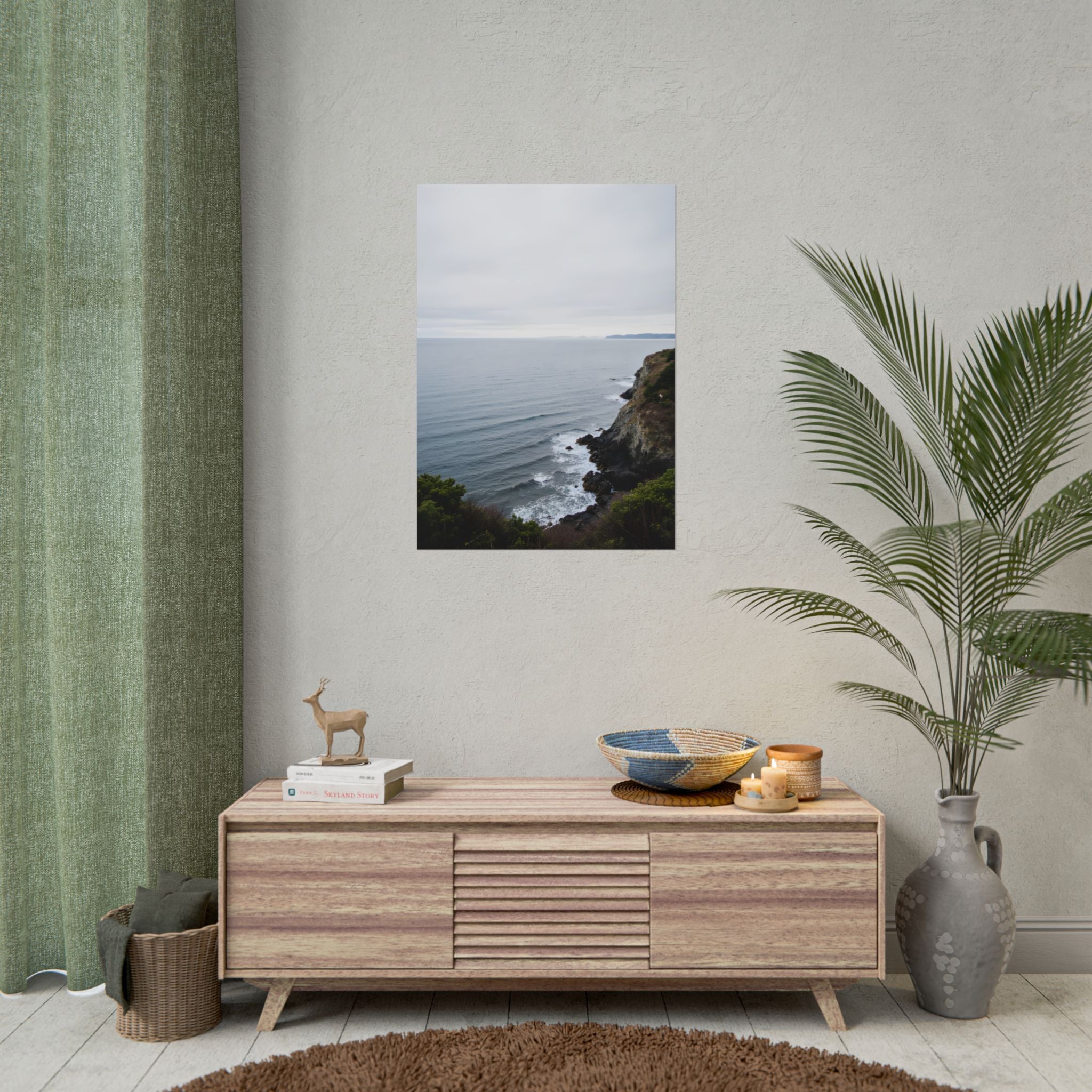 Dawn on the ocean Wall Art Print - Rolled Poster
