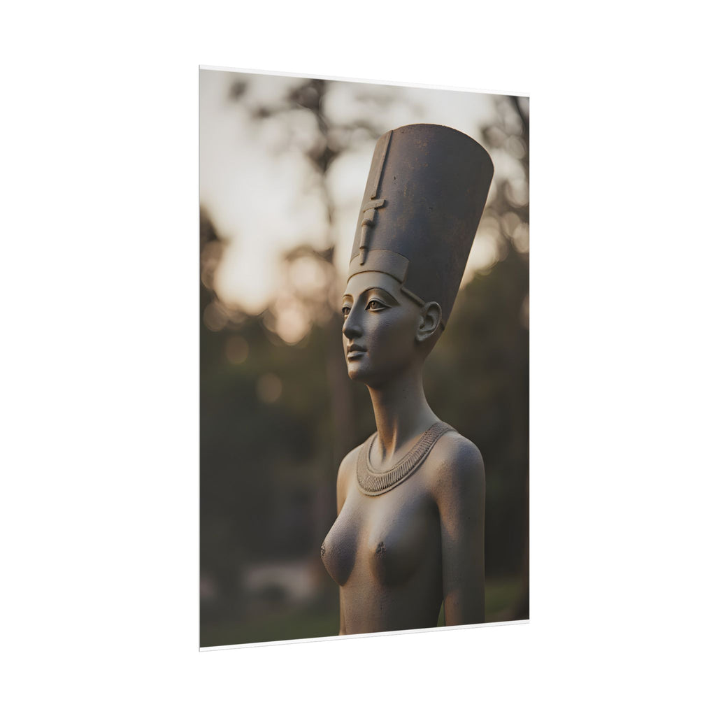 Nefertiti Bronze Statue Wall Art - Egyptian Sculpture Photography - Queen of Egypt - Poster