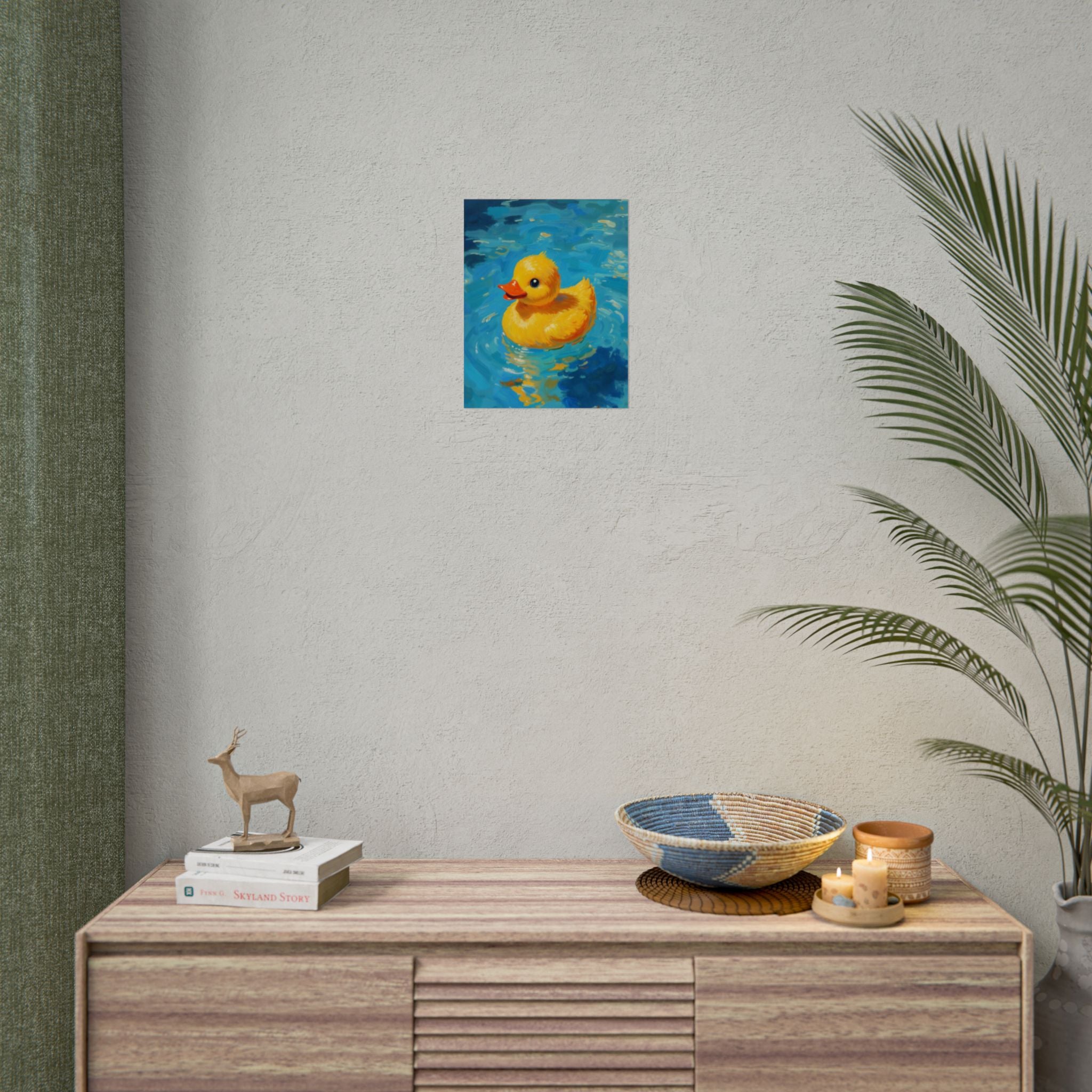 Rubber Duck Poster — Cute Yellow Duckling Wall Art, Nursery & Kids Room Decor