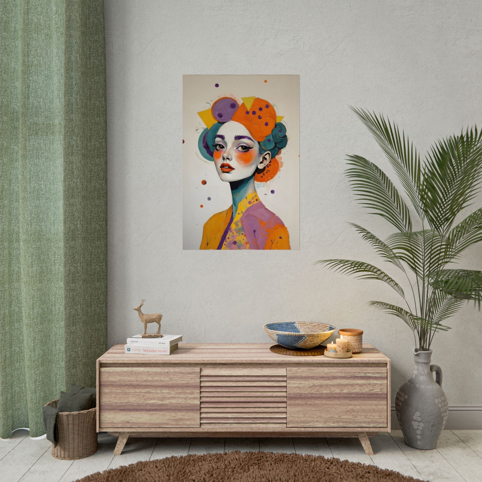 Rolled Poster — Colorful Abstract Portrait Art Print
