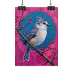 Wandbild/Poster: Blauhäher auf einem Stechpalmenzweig 
