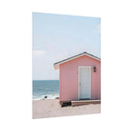 Pink Beach Cottage  Wall Art - Poster