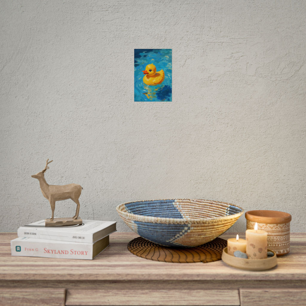 Rubber Duck Poster — Cute Yellow Duckling Wall Art, Nursery & Kids Room Decor