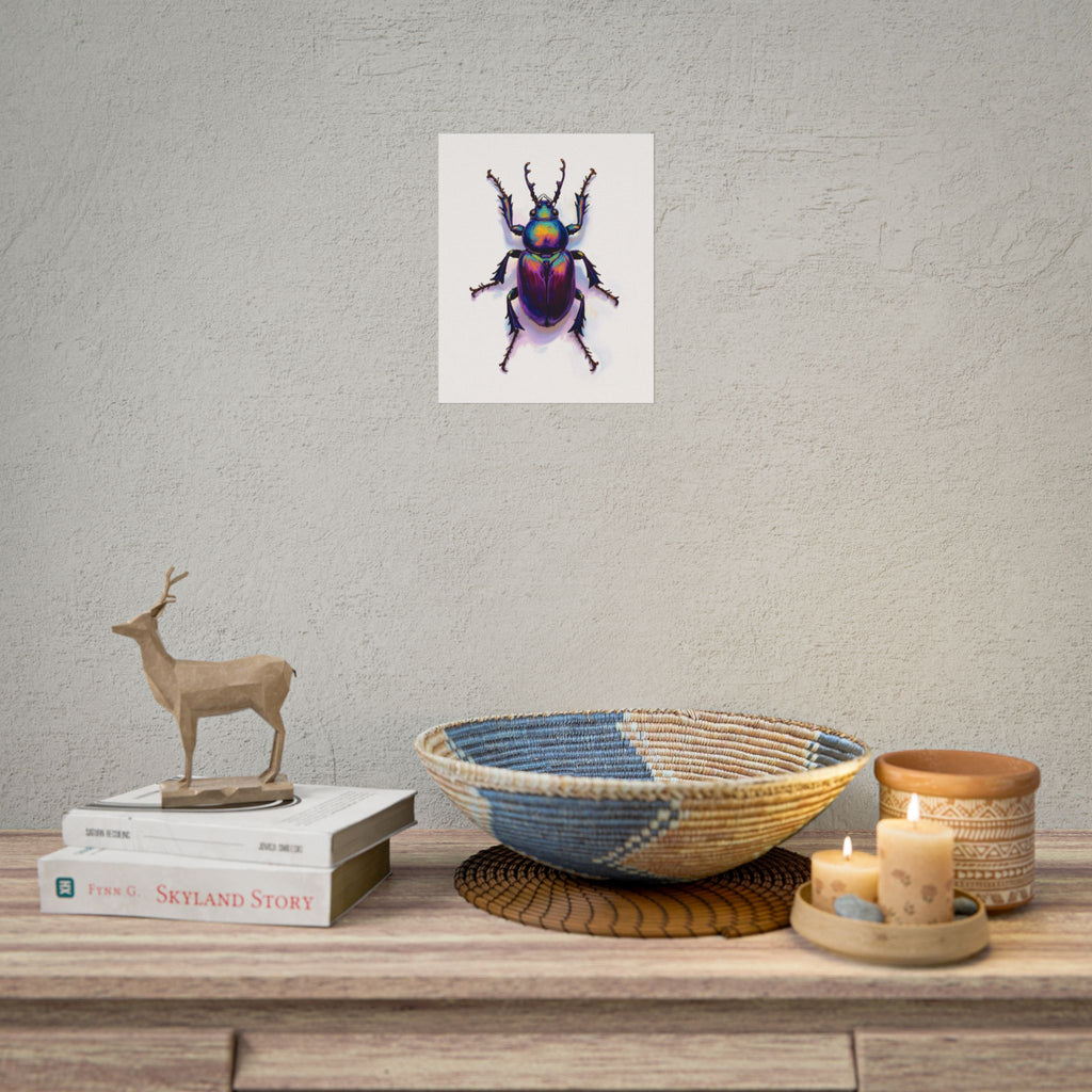Iriserende kever muurdecoratie – poster 