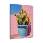 Cactus Roze Muurdecoratie - Gespannen Canvas 