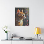 Orange Tabby Cat Portrait Canvas - Stretched Matte Wall Art