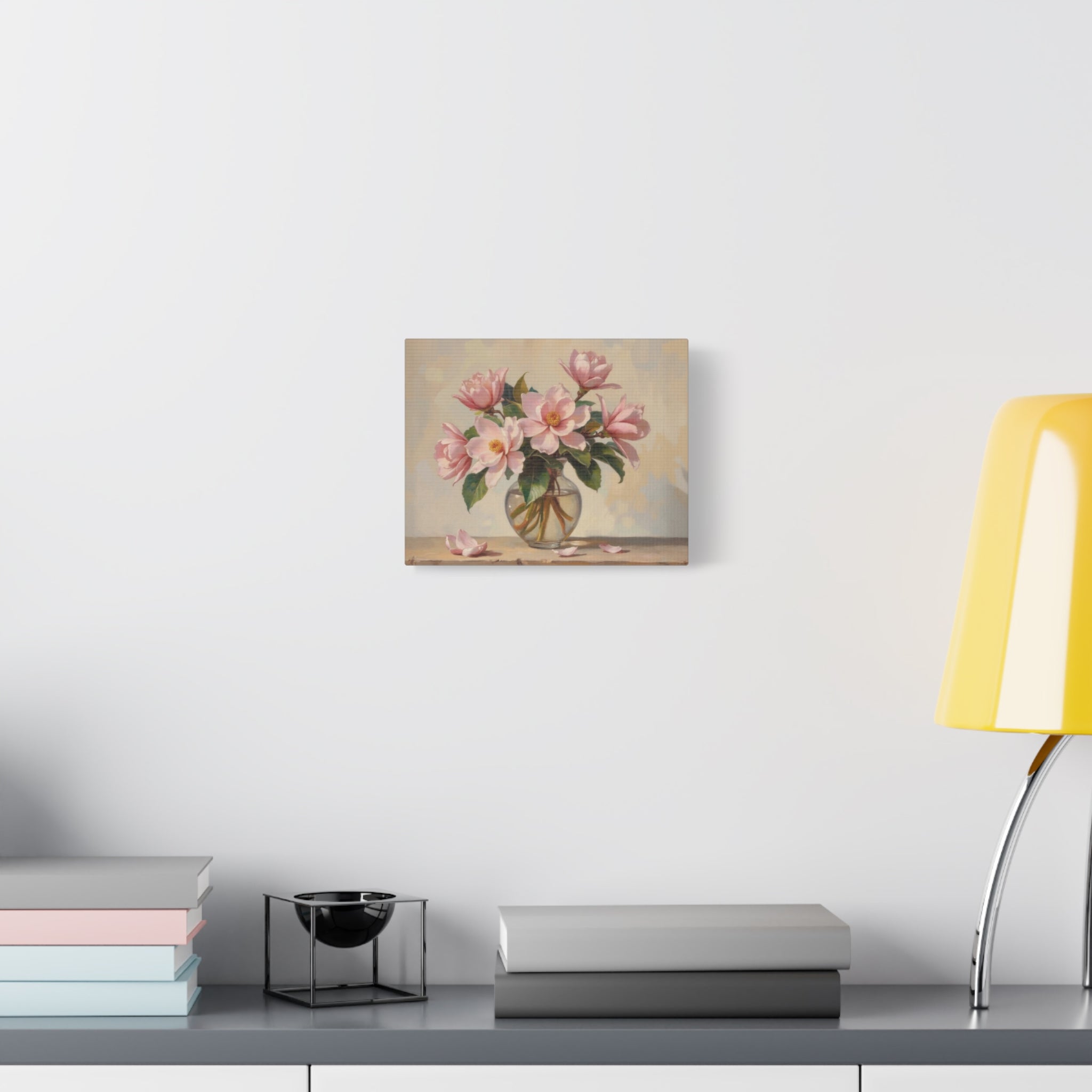 Pink Peonies Bouquet Canvas Wall Art - Stretched Matte Floral Print
