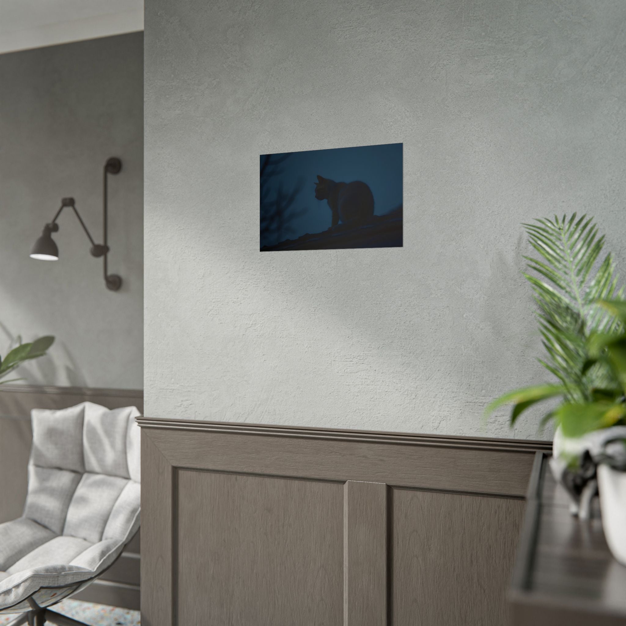Muurdecoratie met de Nachtwachtkat - Poster 