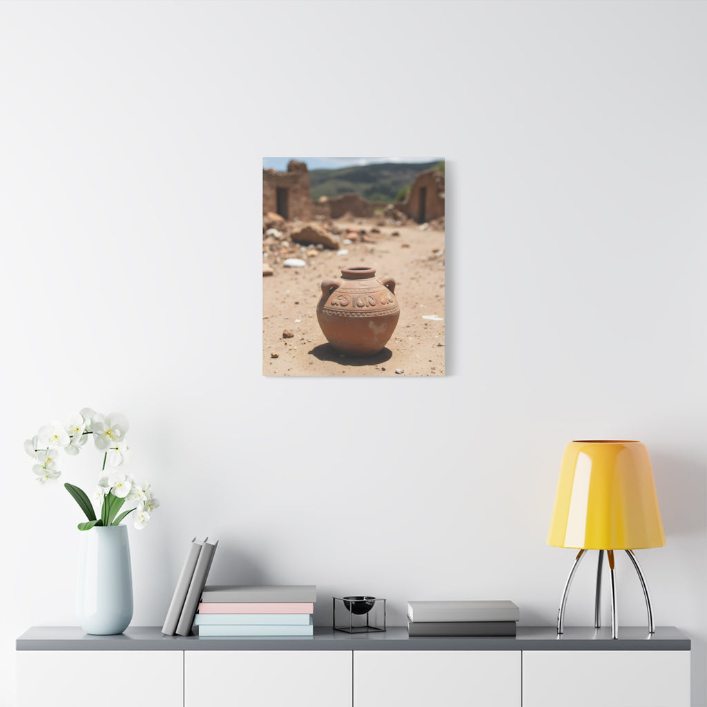 Rustic Terracotta Pot Photo Canvas