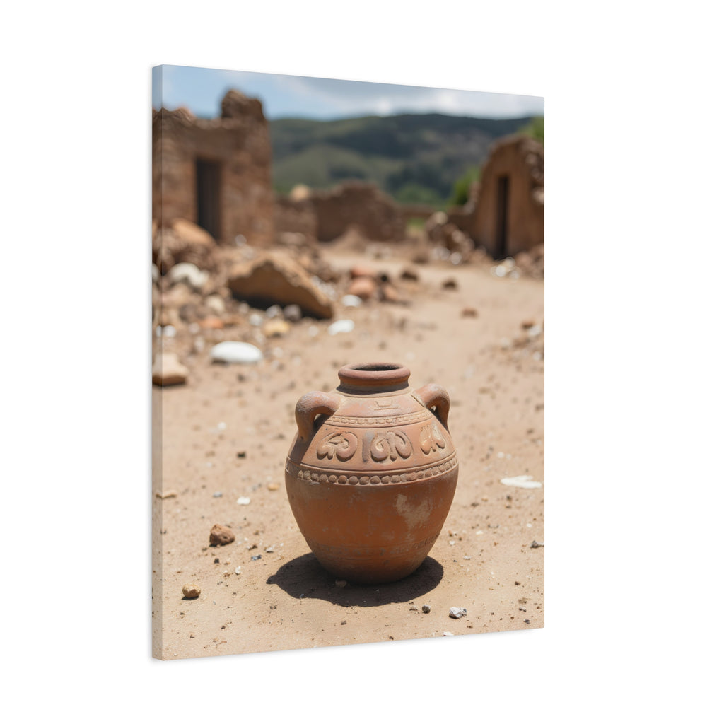 Rustic Terracotta Pot Photo Canvas